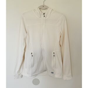 Outdoor Research Vigor Off White Full Zip Lightweight Performance Hoodie Women M
